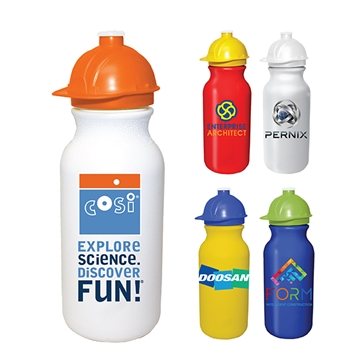 200 Promotional 20 oz Value Cycle Bottle with Safety Helmet Push ...