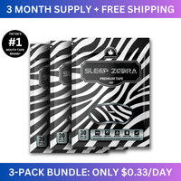 SLEEP ZEBRA Mouth Tape (90 Pack), Mouth Tape for Sleeping, Hypoallergenic, Latex Free & Gentle On Skin, Pain Free Removal, Sk...
