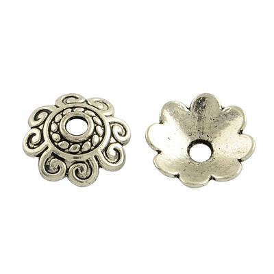 Tibetan Style Alloy Bead Caps