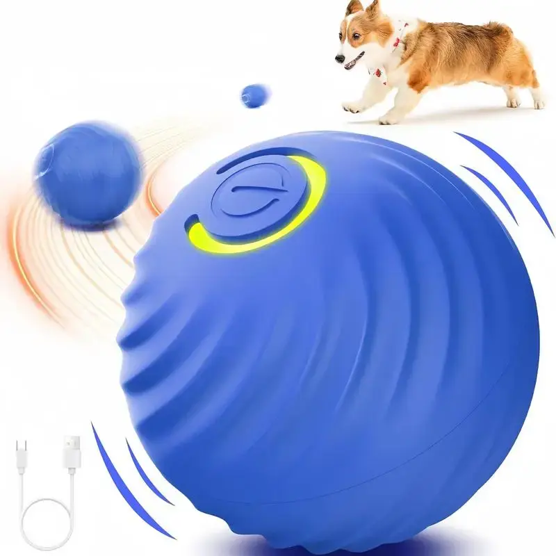 Automatic Rolling Ball Toy, 1 Box USB Rechargeable Electric Intelligent Interactive Pet Sports Toy, Indoor & Outdoor Pet Toys...