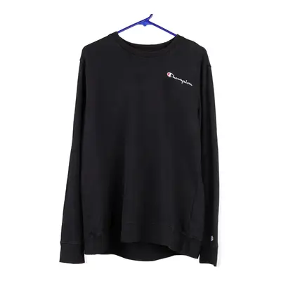 Champion Sweatshirt - Medium Black Cotton Blend