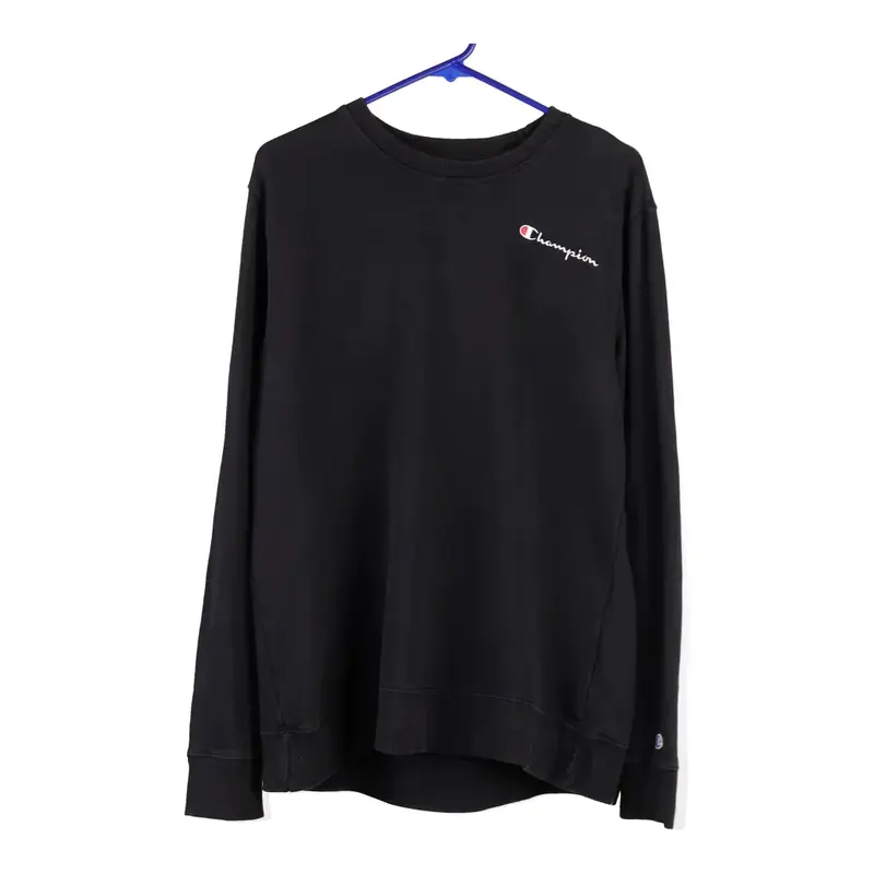Champion Sweatshirt - Medium Black Cotton Blend