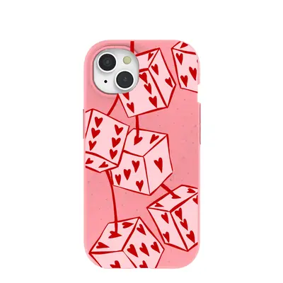 Bubblegum Pink Dicey Cherries iPhone 15 Case