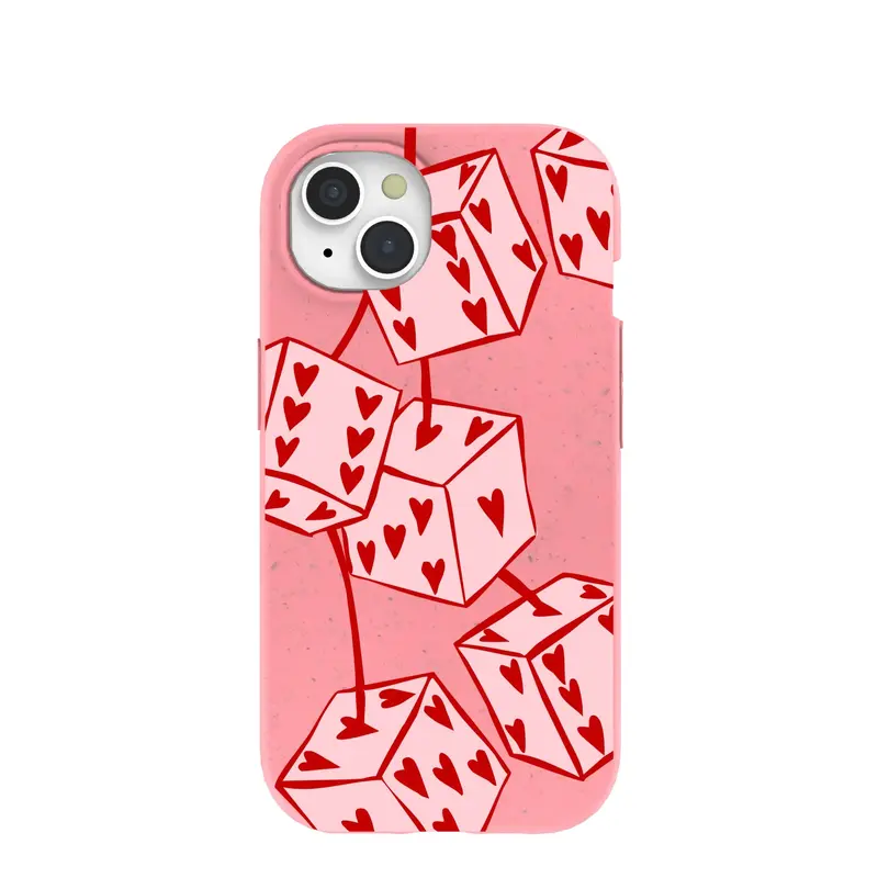 Bubblegum Pink Dicey Cherries iPhone 15 Case