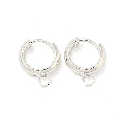 201 Stainless Steel Huggie Hoop Earring Findings