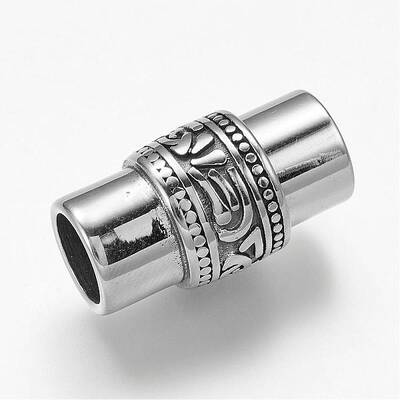 304 Stainless Steel Magnetic Clasps with Glue-in Ends