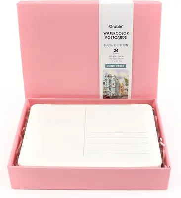 Grabie Premium Watercolor 140lb Art Painting Postcards Set Of 24