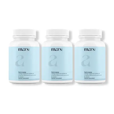 Mars Pure Lion's Mane Caps: Powered with Moringa, Tongkat Ali & Cod Liver Oil (60 N)