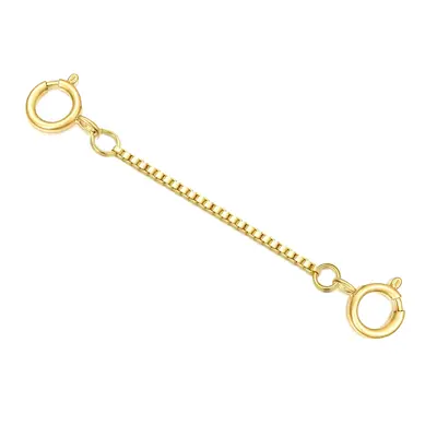 14K Gold 1Mm Box Chain 1Inch Extender Chain