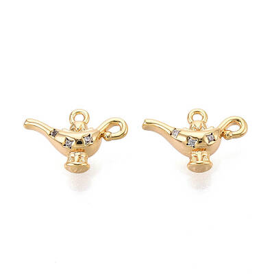 Brass Micro Pave Cubic Zirconia Pendants