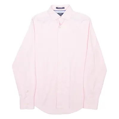GANT Mens Plain Shirt Pink Long Sleeve M