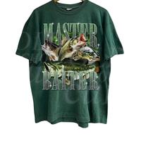 Master Baiter Retro Graphic T-Shirt, Bass Fishing Shirt For Men, Funny Fisher Tee, Husband Shirt, Bass Lovers Gift, Dad Gifts...