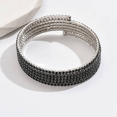 Platinum Brass Multi Layer Wrap Bracelets