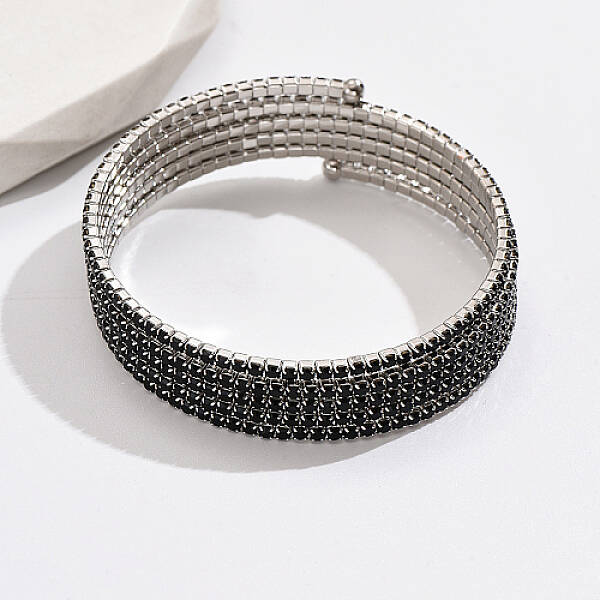 Platinum Brass Multi Layer Wrap Bracelets