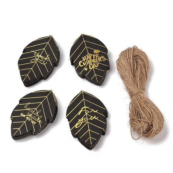 100Pcs Gold Stamping Paper Printed Gift Tags