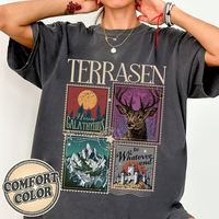 Terrasen To Whatever End Fireheart Comfort Colors Shirt, Throne Of Glass Aelin Galathynius Shirt,rowan Whitethorn Thirteen Ma...