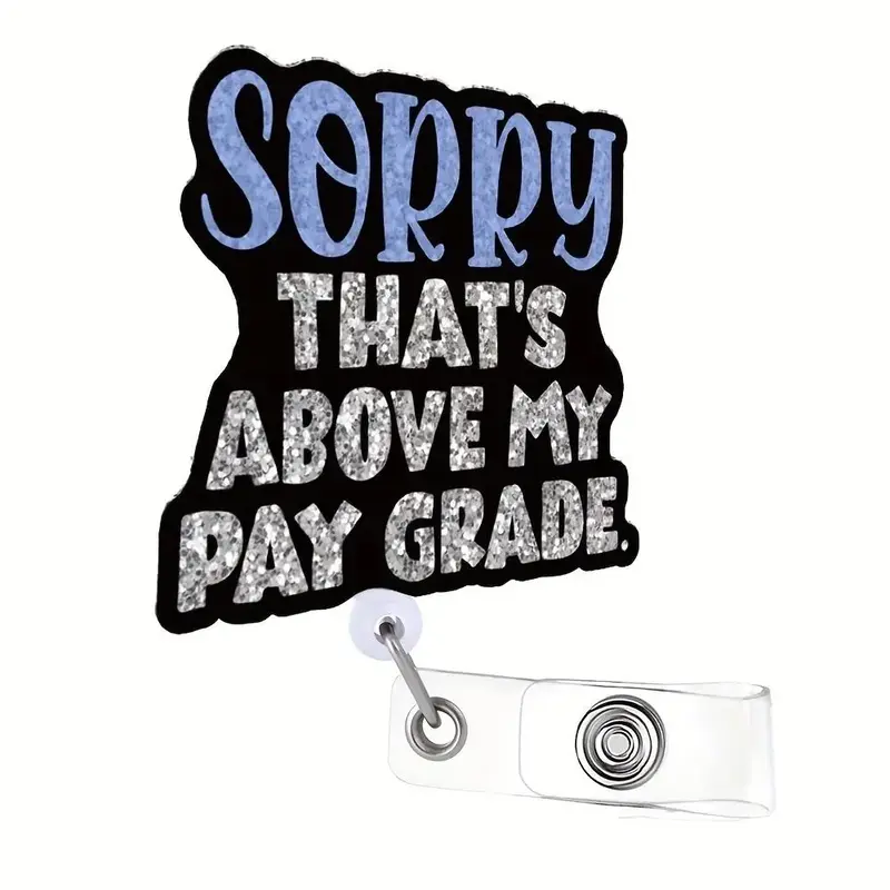 Retractable Badge Holder, Funny Badge Holder Gift for Health Care Doctor Nurse Teacher Medical Worker, Identification Badges ...