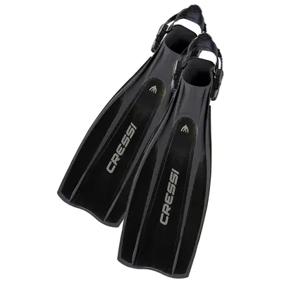Open Box Cressi Pro Light Open Heel Scuba Dive Fins - Black, Size: X-Large