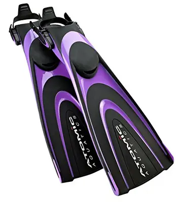 Used Atomic Aquatics Blade Fin for Scuba Diving and Snorkeling Fin, Small, Purple - M:4.5-5.5 / W:5.5-7