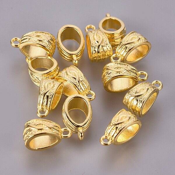 Tibetan Style Alloy Tube Bails