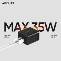 ARZOPA 35W USB Fast Wall Charger Power Adapter Compatible with Portable Monitor/iPhone/iPad Cellphone Smartphone Charging Ele...