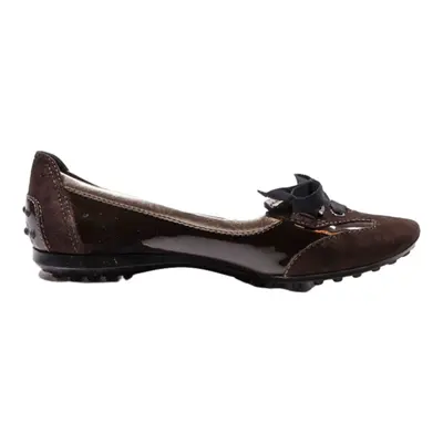TODS Ballet Shoes Black Leather Womens UK 5