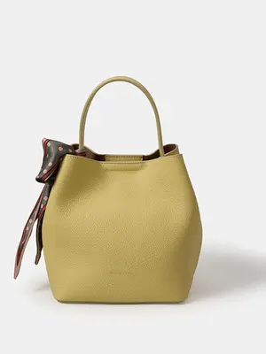 Smting leather bucket bag