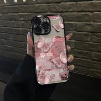 Magazine Butterfly Girl Pattern Mobile Phone Case Camera Lens Protection for iPhone 15 16 14 Promax 13 12 11 XR XS Plus Shock...