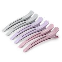 AIMIKE Morandi Color Hair Clips for Styling Sectioning, No Crease Duck Billed Hair Clips with Silicone Band, Hair Styling Cli...