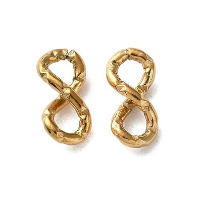 304 Stainless Steel Textured Infinity Linking Rings