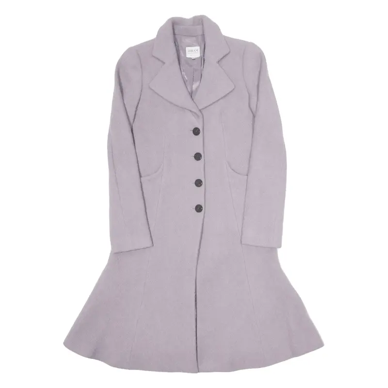 ARMANI Collezioni Mermaid Trench Coat Purple Womens M