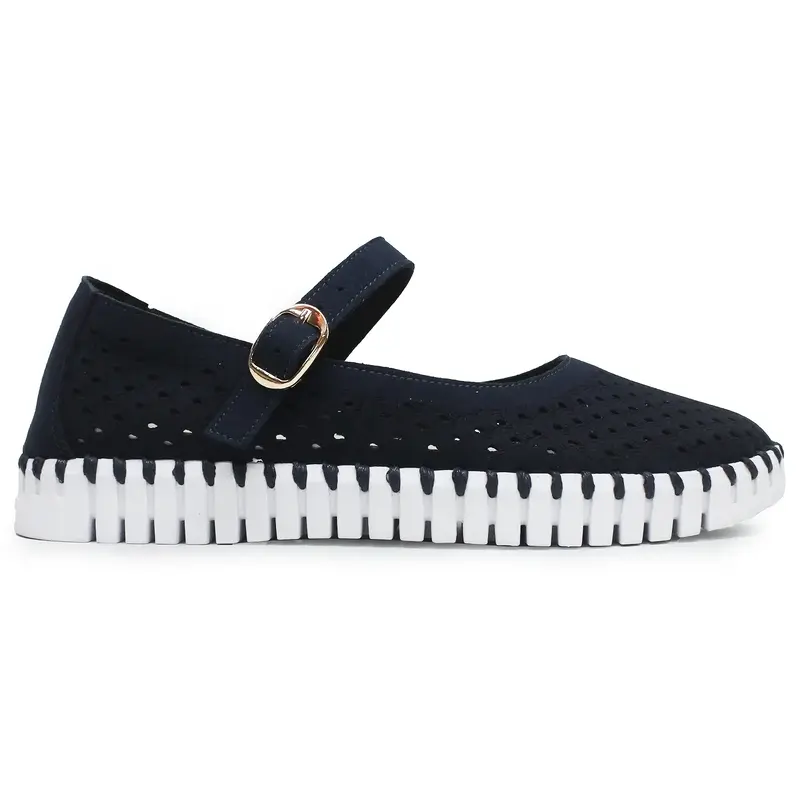 Ilse Jacobsen Tulip 3476 Nylon Polyurethane Women's Casual Shoes - Dark Indigo White - Size:US 7 Women