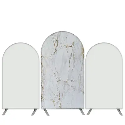 Aperturee Marble Texture Theme Gold White Birthday Arch Backdrop Kit | Diy Chiara Backdrop Cover | Diy Arch Backdrop Cover | ...