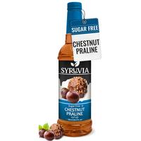 Syruvia Sugar-Free Chestnut Praline Coffee Syrup - 25.4 fl oz Premium Coffee Flavoring - 0 Calorie- Kosher, Gluten Free, Idea...
