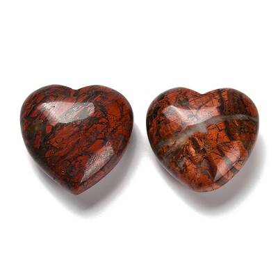 Natural Red Jasper Heart Display Decorations
