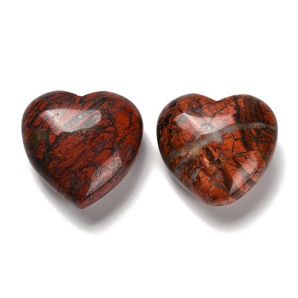 Natural Red Jasper Heart Display Decorations