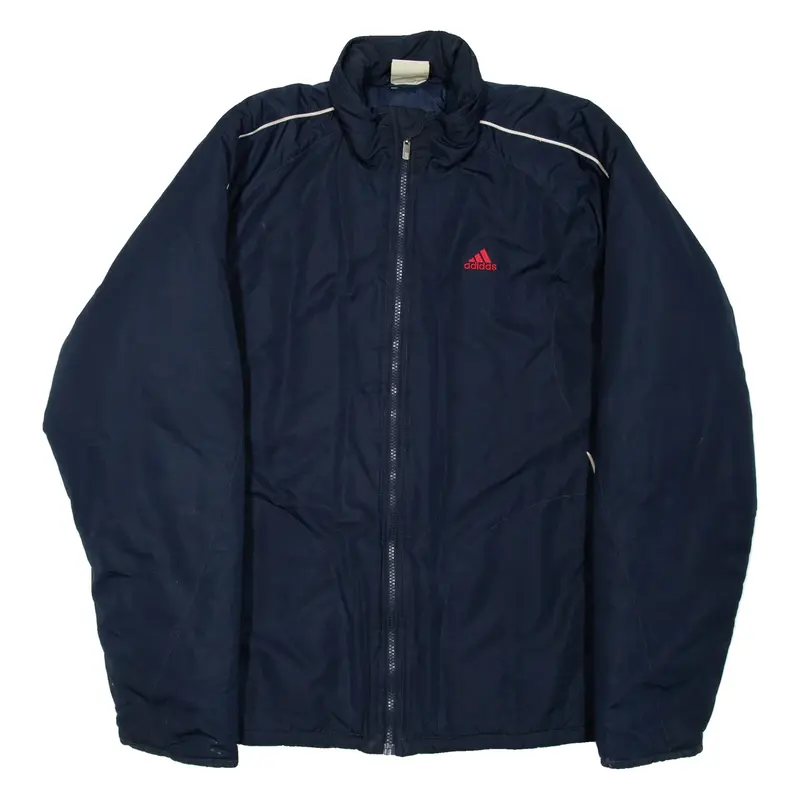 ADIDAS Mens Puffer Jacket Blue M