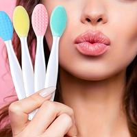 Double-sided Facial Scrubber, 4 Counts Silicone Face Scrubber, Facial Skin Cleaning Brush, Facial Skin Massage Brush, Skincar...
