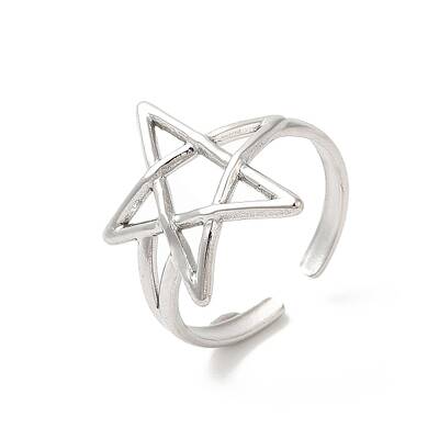 Non-Tarnish 304 Stainless Steel Cuff Finger Rings