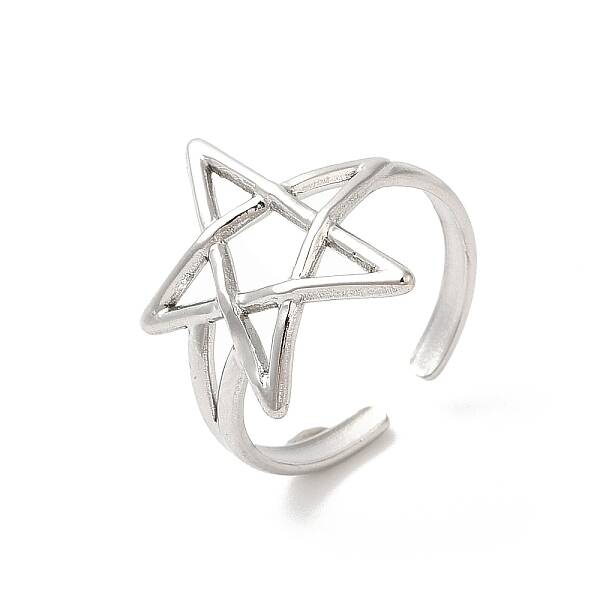 Non-Tarnish 304 Stainless Steel Cuff Finger Rings