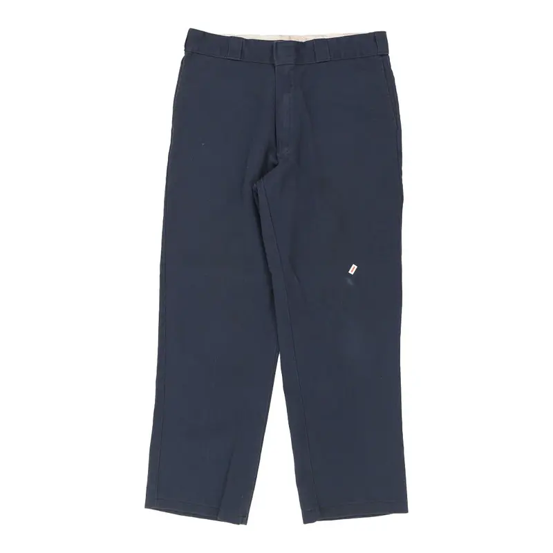 Dickies Trousers - 35W 31L Blue Cotton Blend