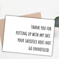 Fun Simple Greeting Card, Creative Lettering Commemorative Card, Anniversary Card, Unusual Small Gift for Husband or Wife