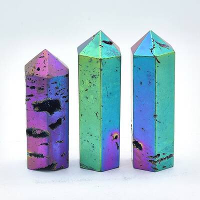 Electroplated Natural Druzy Geode Quartz Home Display Decorations