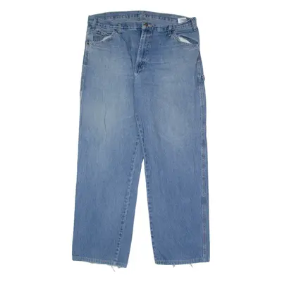 DICKIES Carpenter Mens Jeans Blue Regular Straight W38 L30
