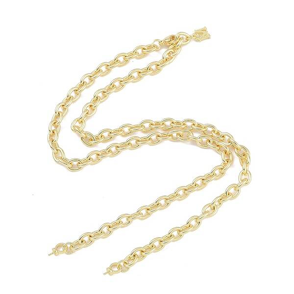 Brass M Pendant Cable Chain Necklace Making