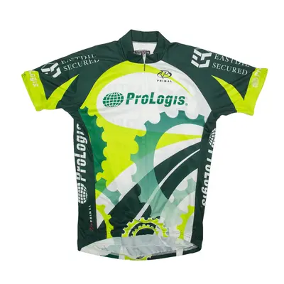 PRIMAL Full Zip Cycling Shirt Jersey Green Short Sleeve Mens M