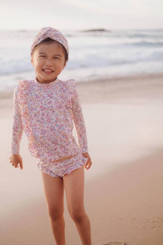 Girl's UV swim set - Cream Padma Mundra | Size: 6m