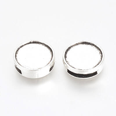 Tibetan Style Alloy Slide Charms Cabochon Settings