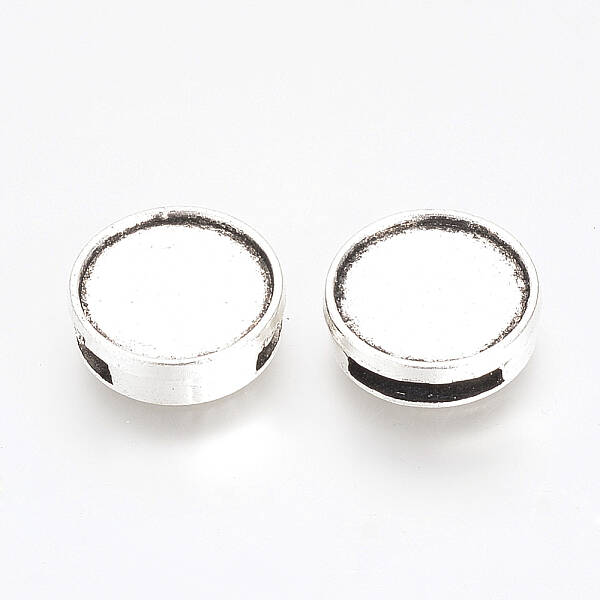 Tibetan Style Alloy Slide Charms Cabochon Settings