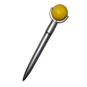 150 Customized Tennis Ball Squeeze Top Pen - Stress Relief